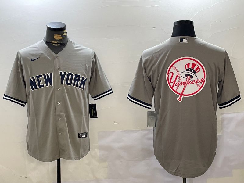 Men New York Yankees Blank Grey Game 2024 Nike MLB Jersey style 10272